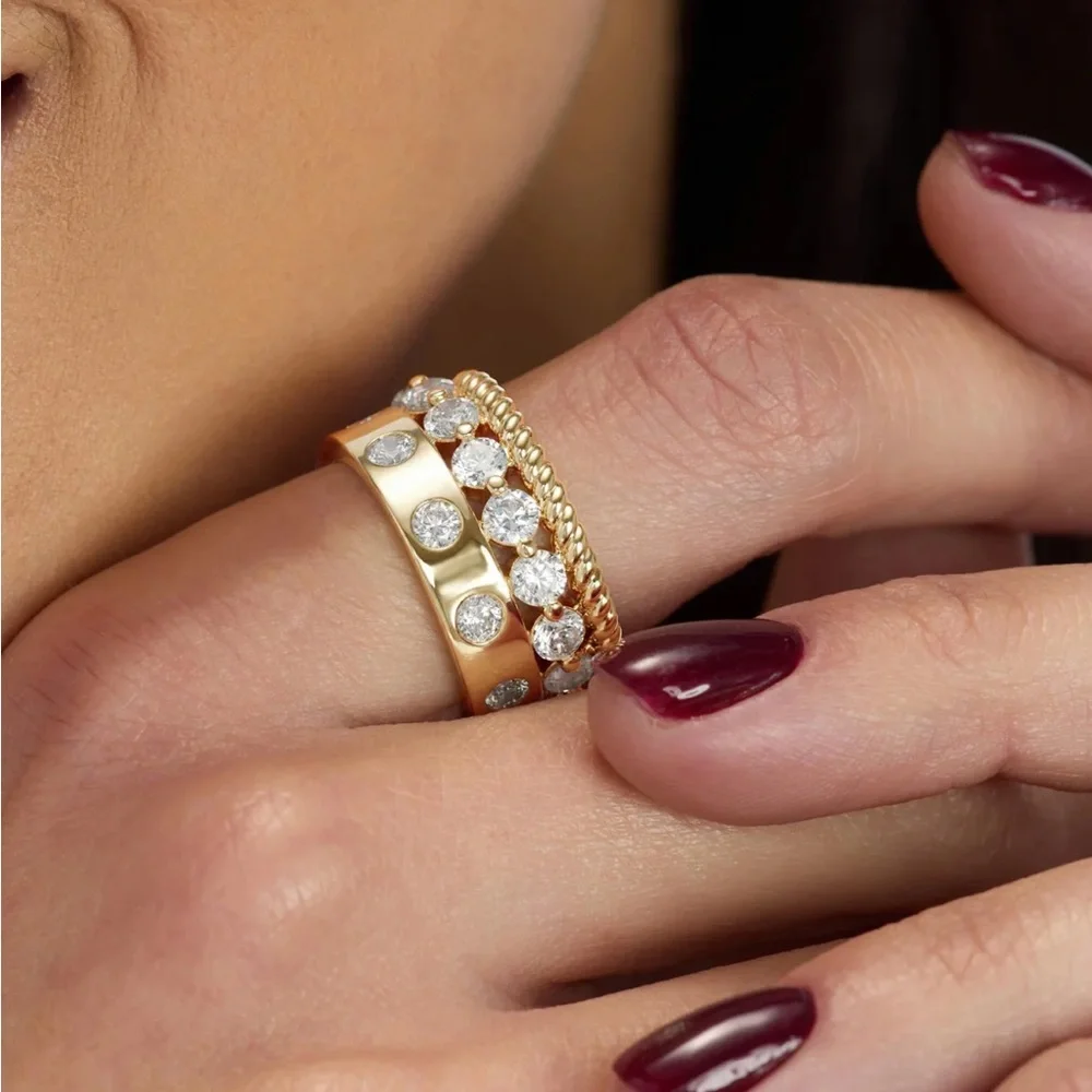 NWOT Melinda Maria Gold “Ashley Venice Ring” Size 8 - Picture 4 of 7